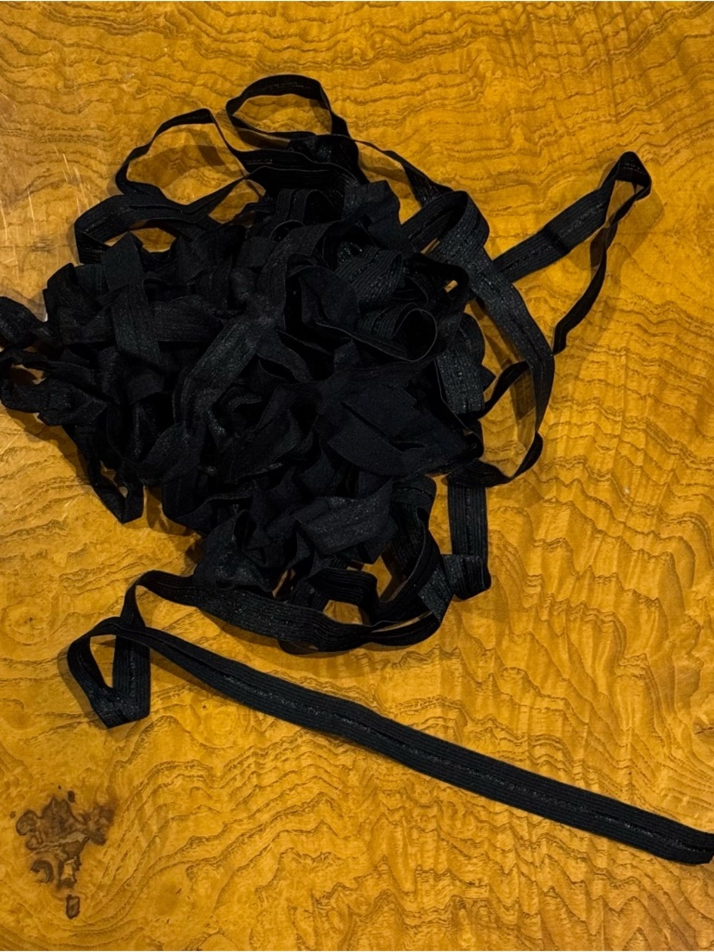 Black Elastic Trim Straps - Bundle of Black Elastic for sewing